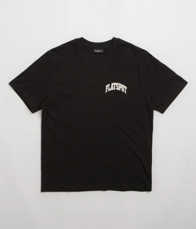 tie vibe t-shirts -Flatspot Collegiate T-Shirt - Black