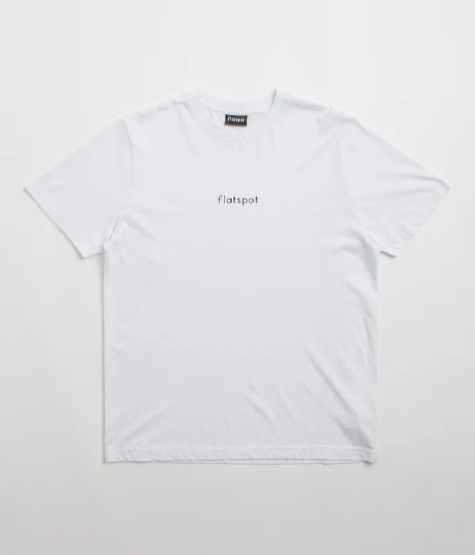 vented loose t-shirts -Flatspot Lowercase Logo T-Shirt - White