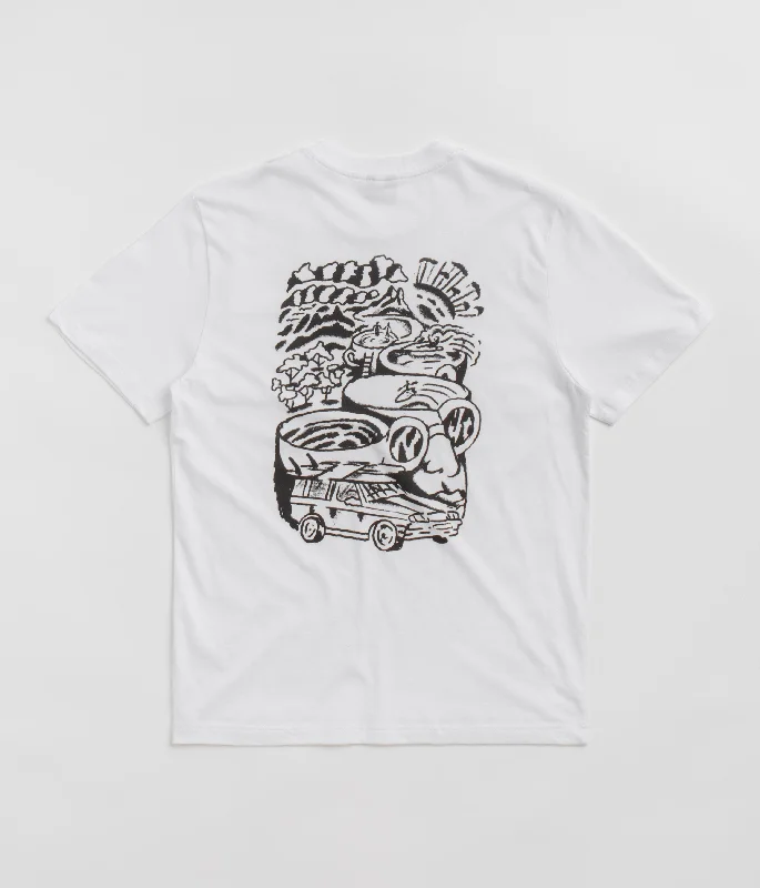 sleek chill t-shirts -Flatspot x Yallah T-Shirt - White