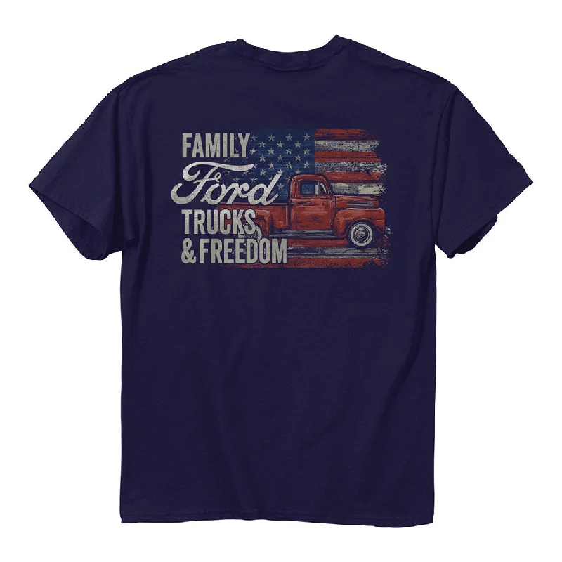 bold stitch t-shirts -Ford - F-1 Freedom Truck T-Shirt