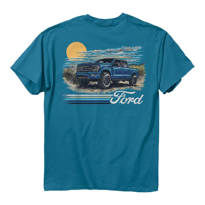 sporty tank t-shirts -Ford - F-150 Tremor Beach Truck T-Shirt