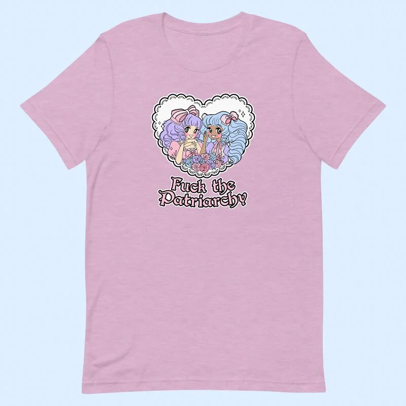 ocean textured t-shirts -"Fuck the Patriarchy" (Fairy Kei) T-Shirt