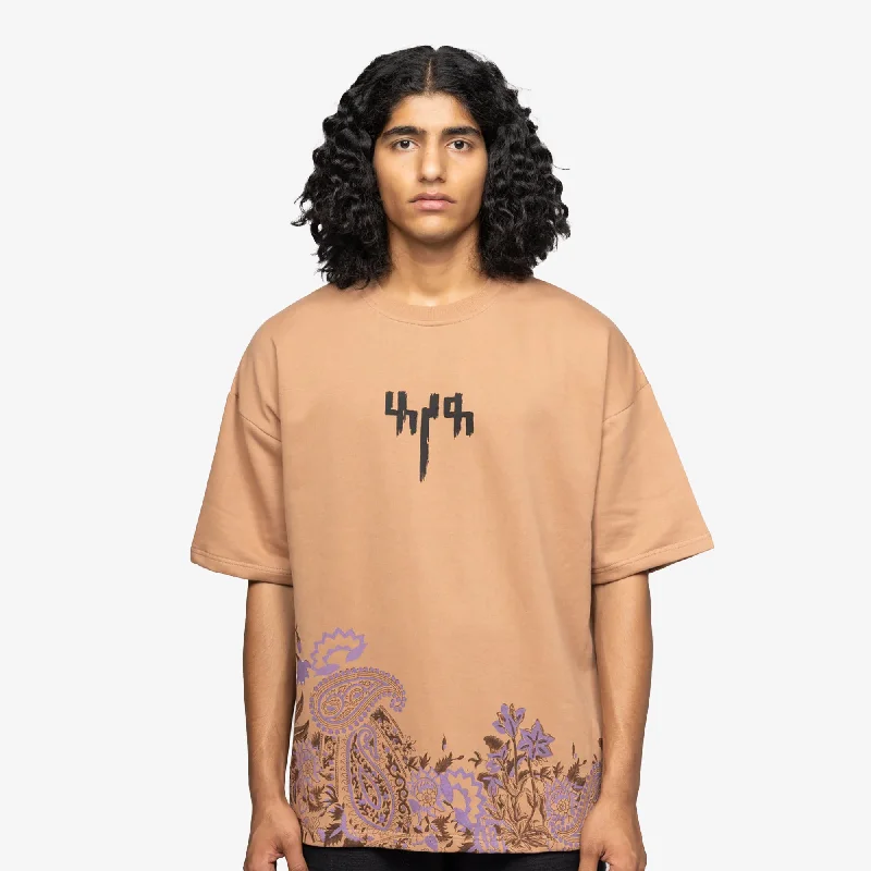 paprika vibe t-shirts -F A R A K | GARDEN OF EDEN 2.0 T-SHIRT { BEIGE/BEIGE