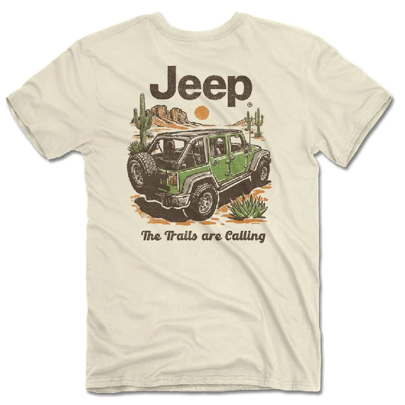 seam trim t-shirts -Jeep - Trails Are Calling T-Shirt