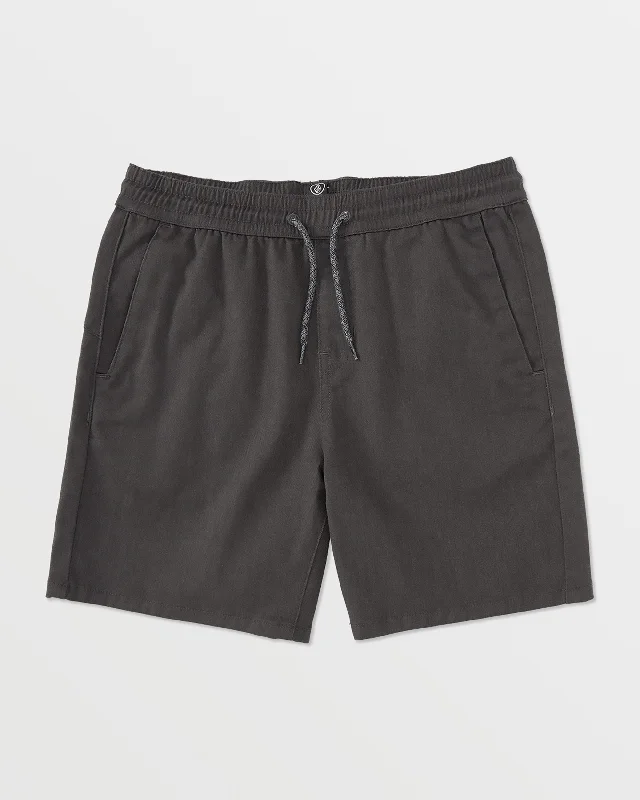 curved sleeve t-shirts -Little Boys Frickin Elastic Waist Shorts - Charcoal Heather