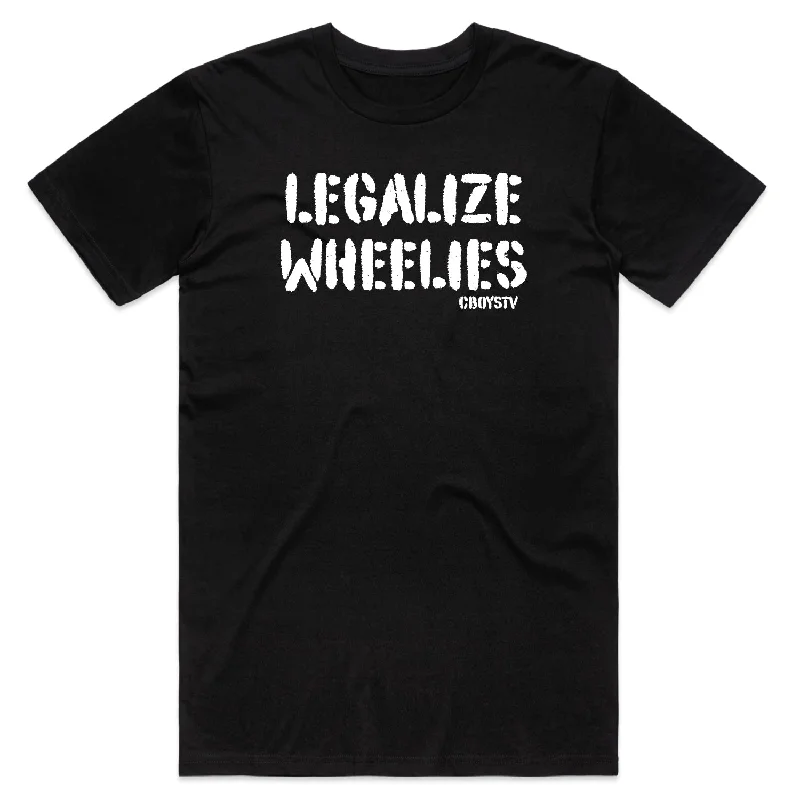 twilight textured t-shirts -Legalize Wheelies Tee