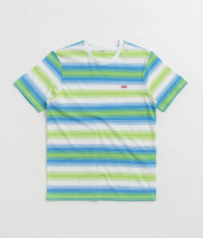 knot sleeve t-shirts -Levi's® Red Tab™ Original Housemark T-Shirt - White / Blue / Green