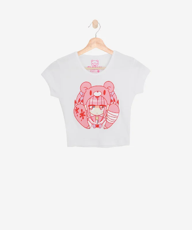 silver stitch t-shirts -MENHERACHAN x Gloomy Bear Bandaid Cropped Tee