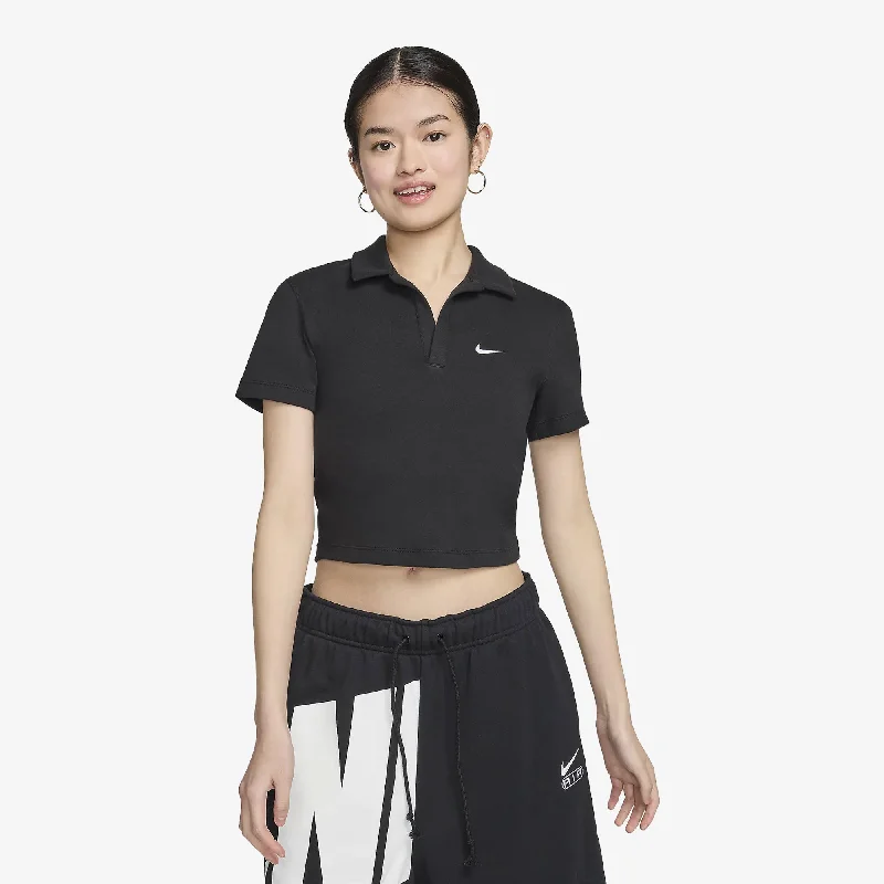 saffron trim t-shirts -NIKE | SPORTSWEAR ESSENTIAL { BLACK/WHITE