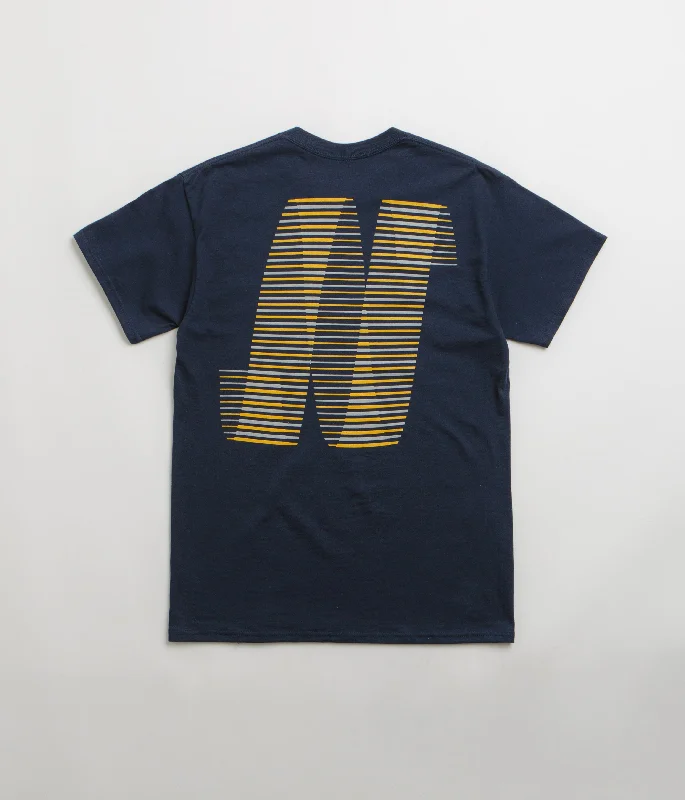 round scoop t-shirts -North N Logo T-Shirt - Navy / Amber / Smoke