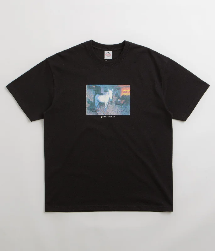 long soft t-shirts -Polar Horse Dream T-Shirt - Black