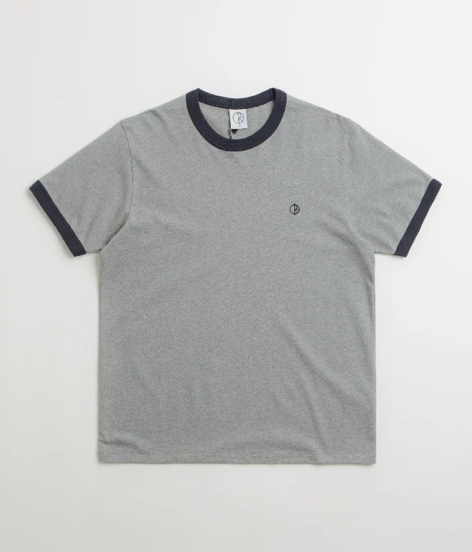 mauve short t-shirts -Polar Ringer T-Shirt - Heather Grey / Navy / Navy