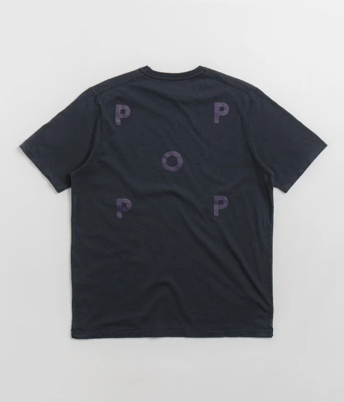 nickel dusk t-shirts -Pop Trading Company Logo T-Shirt - Washed Navy