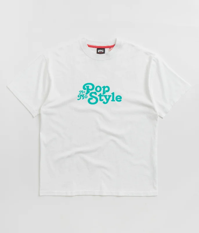 wave gym t-shirts -Pop Trading Company x FTC No Pop No Style T-Shirt - White