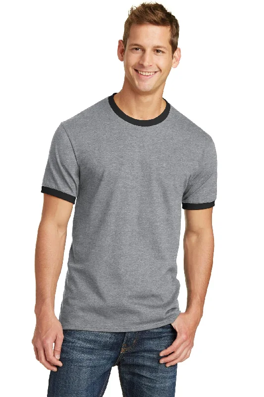 long cozy t-shirts -Port & Company Core Cotton Ringer Tee. PC54R