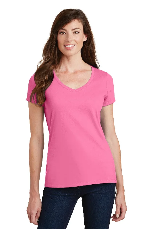 ruby cozy t-shirts -Port & Company Ladies Fan Favorite V-Neck Tee. LPC450V