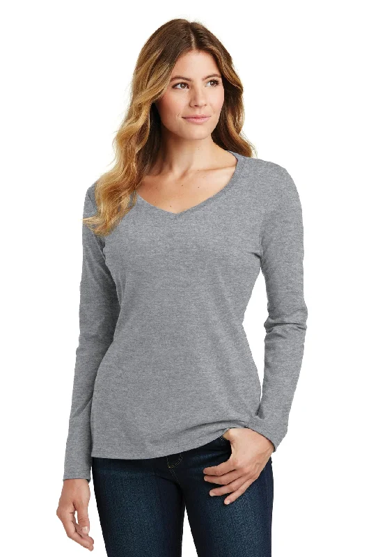 fast-dry t-shirts -Port & Company Ladies Long Sleeve Fan Favorite V-Neck Tee. LPC450VLS