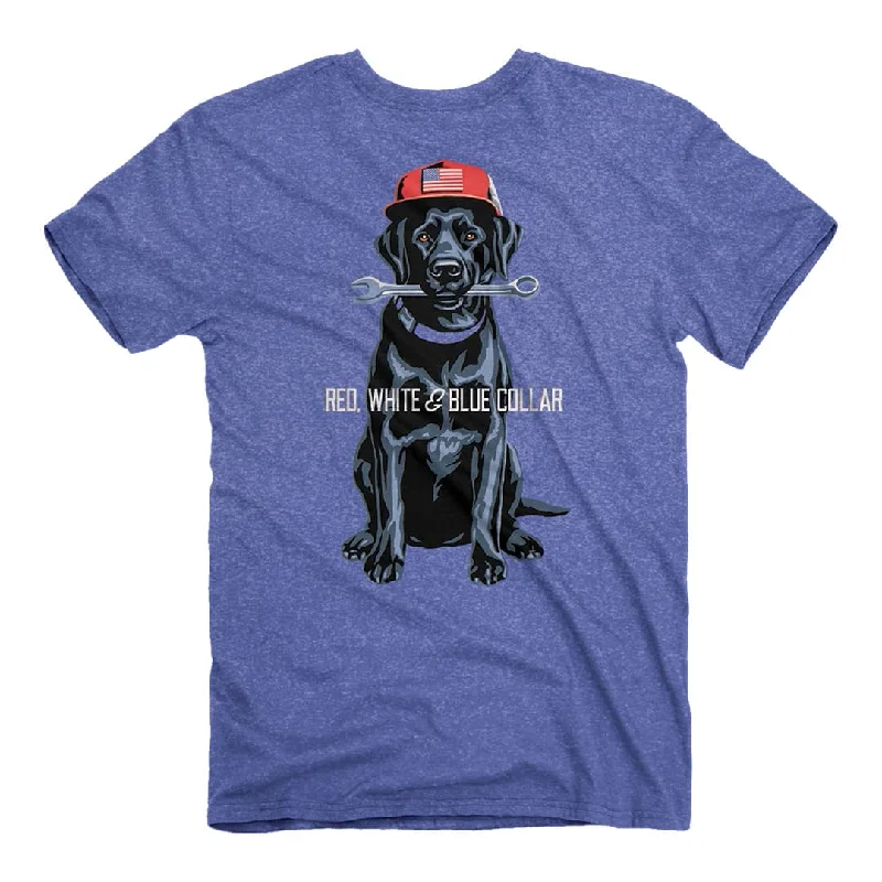 drape vibe t-shirts -Red, White, and Blue Collar - Lab Wrench T-Shirt