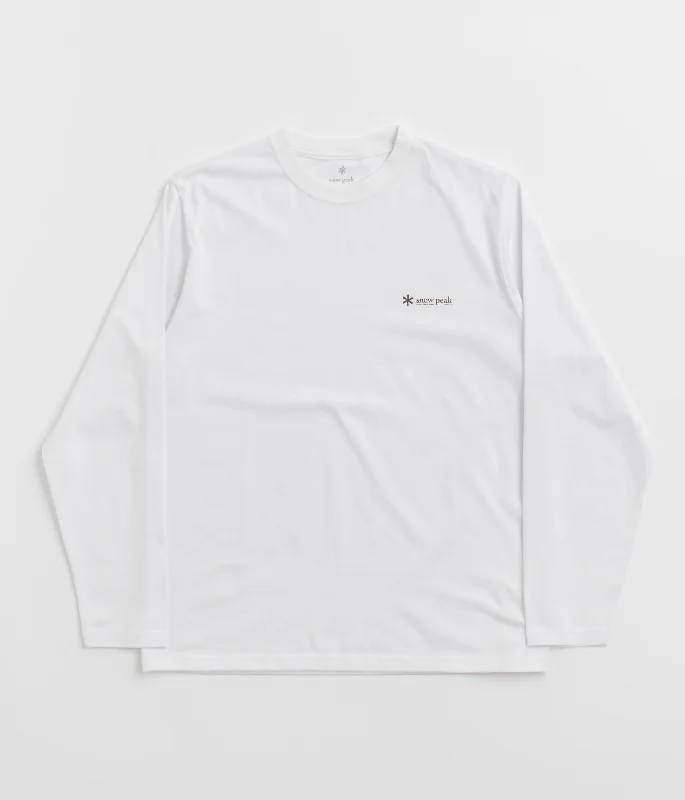 chili soft t-shirts -Snow Peak Onepoint Logo Long Sleeve T-Shirt - White