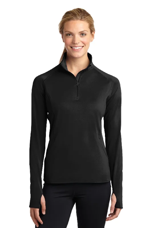 dip chill t-shirts -Sport-Tek Ladies Sport-Wick Stretch 1/4-Zip Pullover. LST850