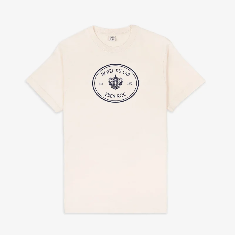 jade gym t-shirts -SPORTY & RICH | EDEN CREST KENNEDY T-SHIRT { CREAM/NAVY