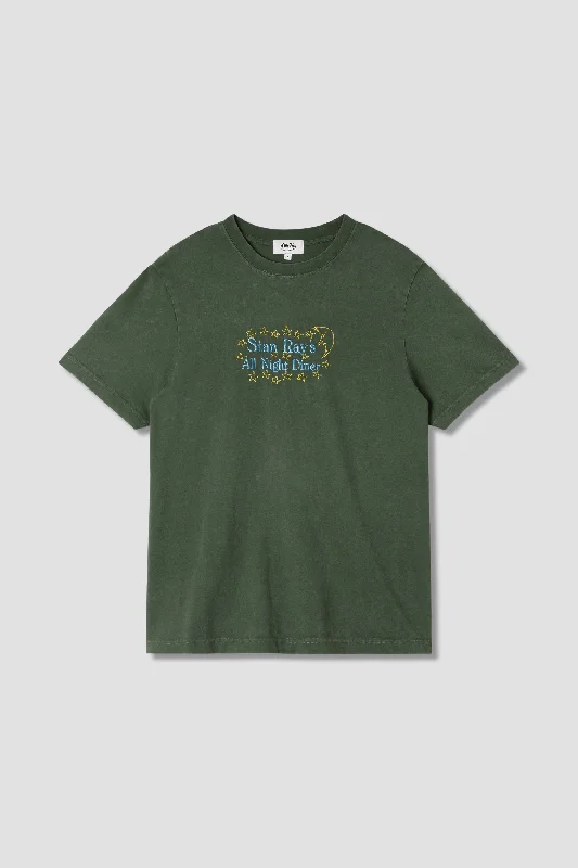 abstract art t-shirts -Diner Tee (Washed Olive)