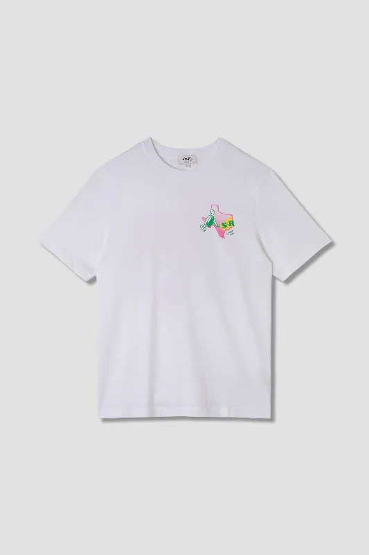 slit splash t-shirts -Flashlight Tee (White)