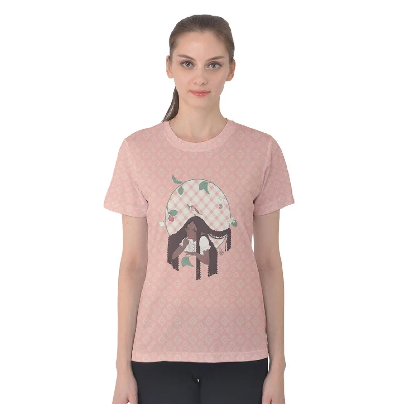 umber vibe t-shirts -Strawberry Girl Women's Cotton Tee