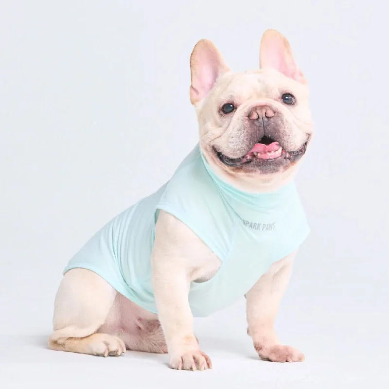 umber vibe t-shirts -Sunblock Dog T-Shirt - Baby Blue