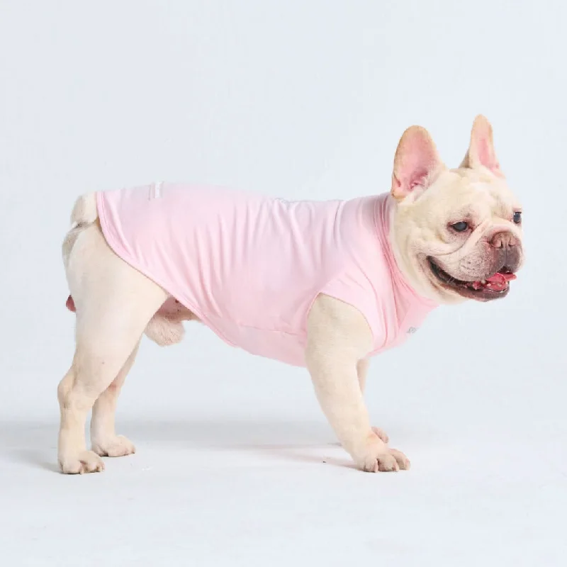 lavender dusk t-shirts -Sunblock Dog T-Shirt - Light Pink