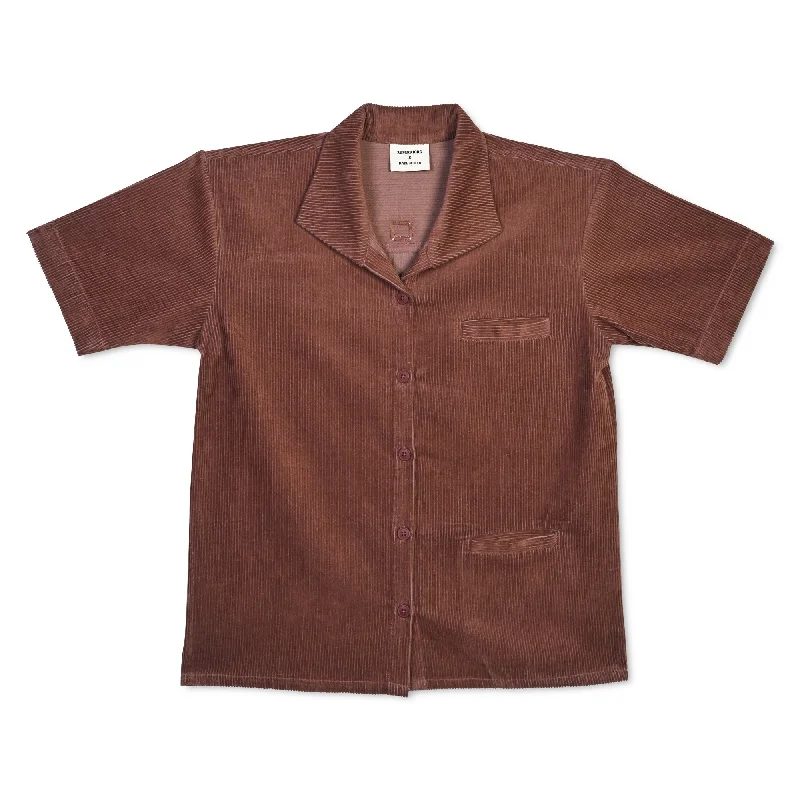 rose splash t-shirts -SUPERKICKS | CORDUROY SHIRT { MUD BROWN