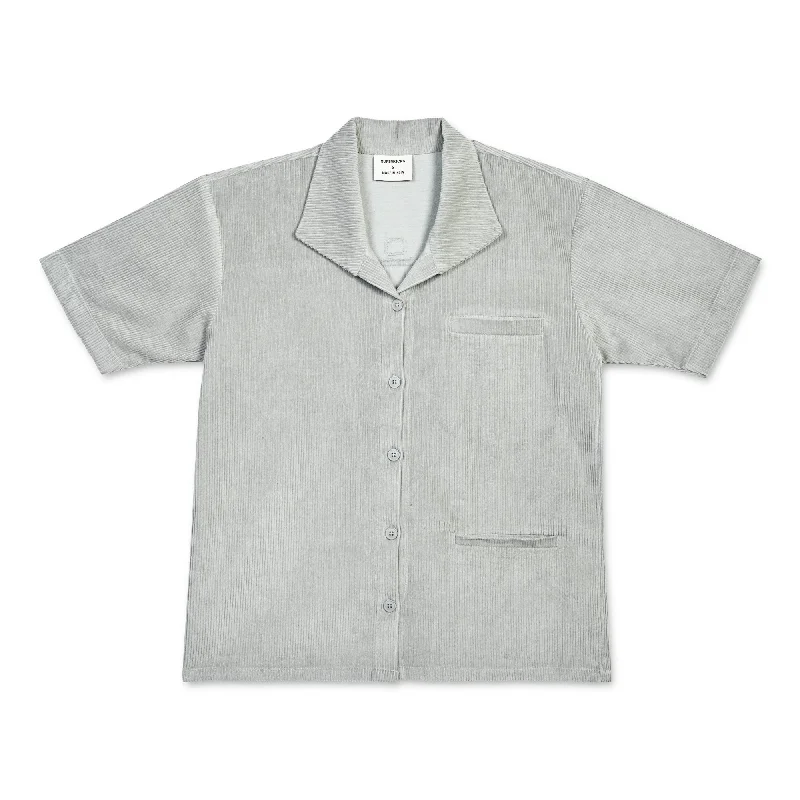 blush short t-shirts -SUPERKICKS | CORDUROY SHIRT { SLATE GREY