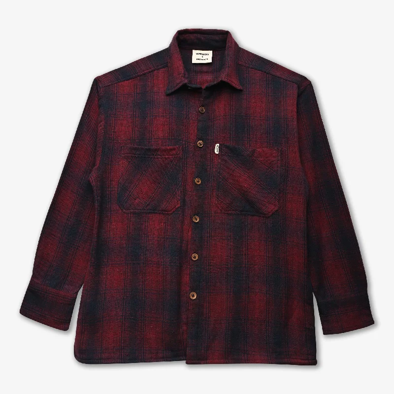 plum marble t-shirts -SUPERKICKS | FLANNEL SHIRT { MAROON