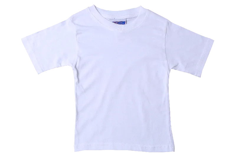 flame loose t-shirts -T-Shirt Plain - White Short Sleeve