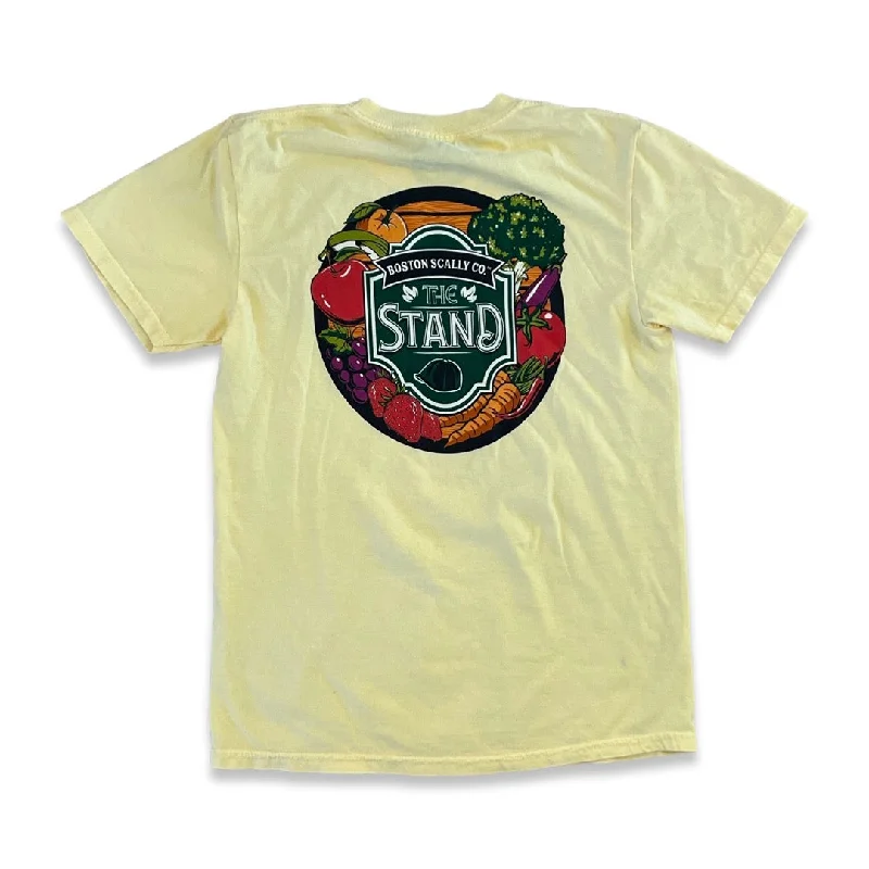 flare faded t-shirts -Boston Scally The Stand T-Shirt - Fresh Butter