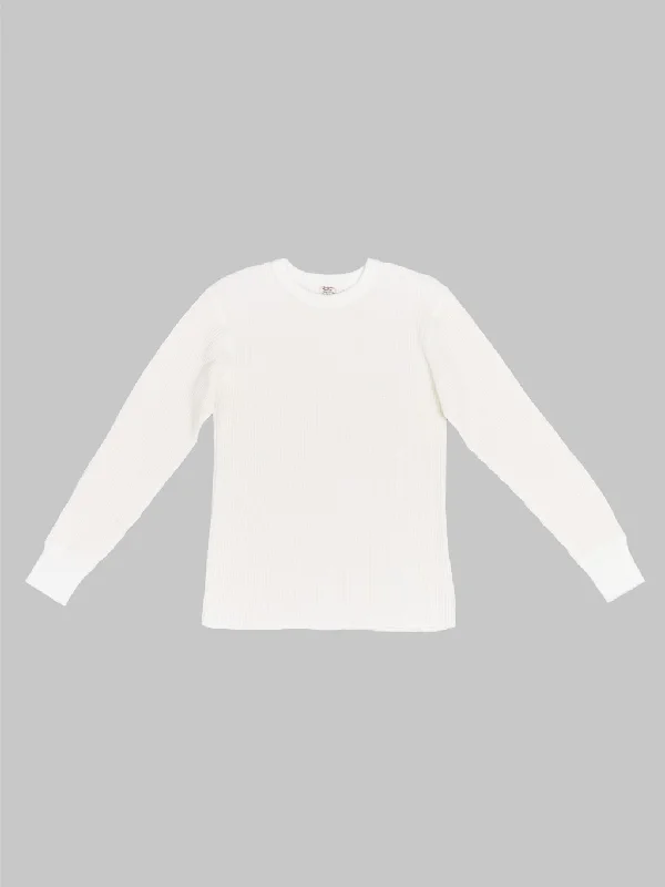 zinc bold t-shirts -UES Thermal Big Waffle T-Shirt Off White