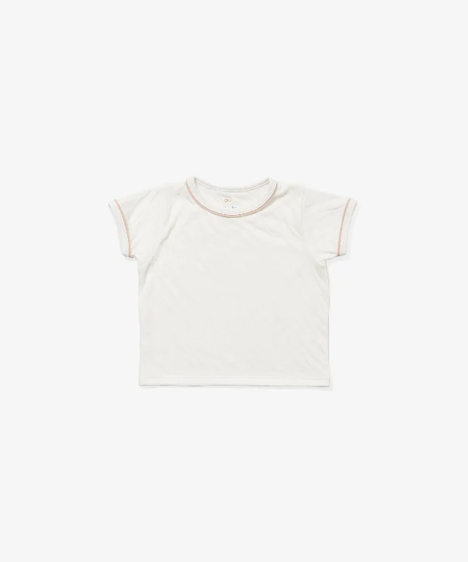 soft drape t-shirts -Willie Baby T-Shirt, Pink Piping