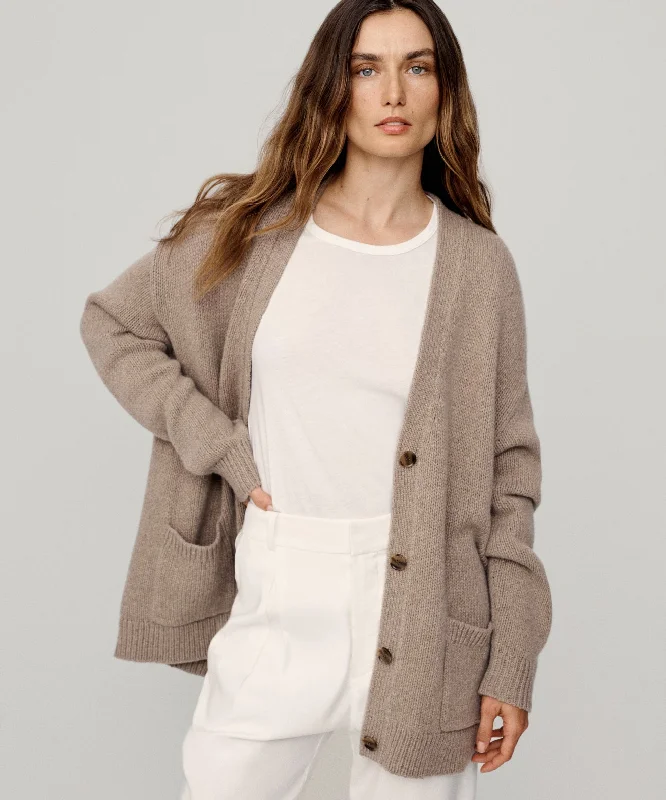 swirl-jute cardigan twist -Cashmere Spencer Cardigan