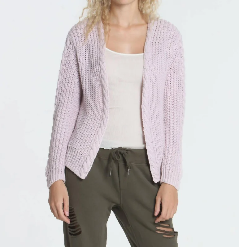 long cardigan travel wrap -Cool Days Cardigan In Faded Pink