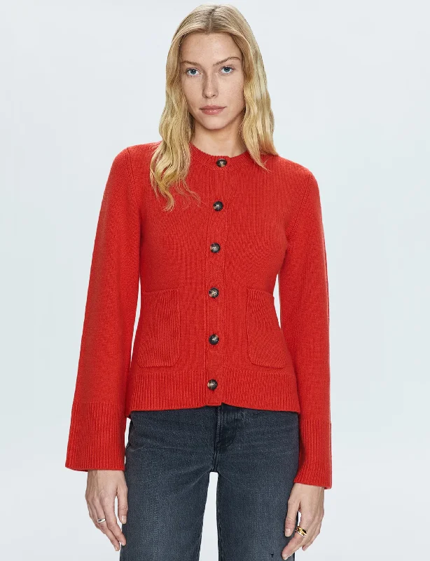 long cardigan evening wrap -Dani Cardigan, Rouge