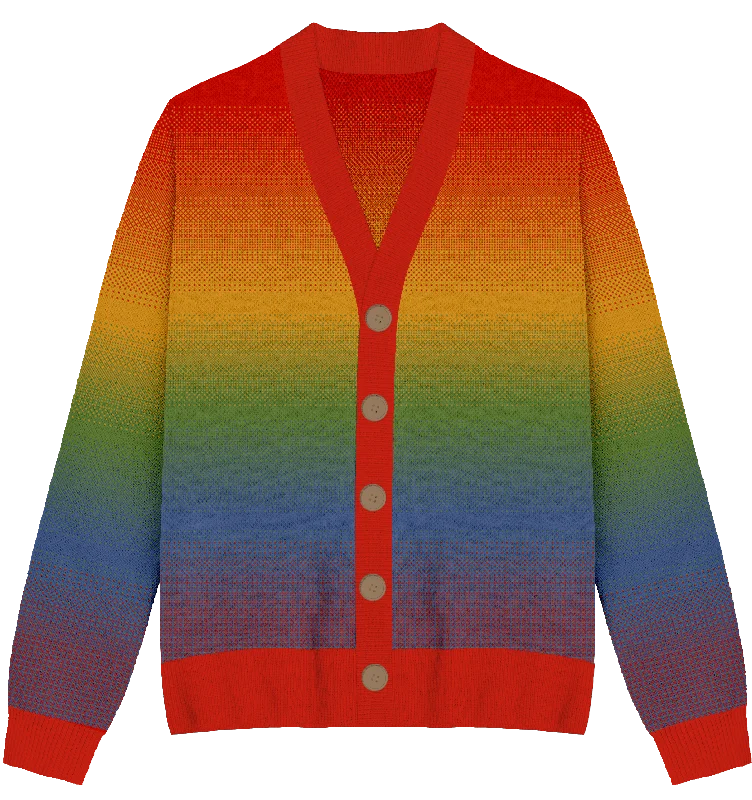 cardigan women soft lilac -Rainbow Fade Knit Cardigan