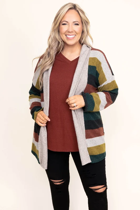 long cardigan cozy wrap -Slowing Down Cardigan, Olive