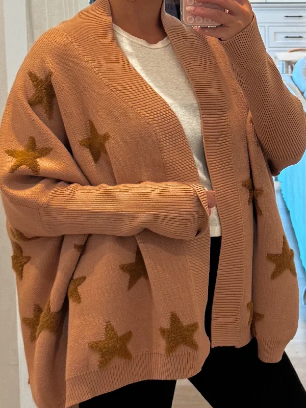 long cardigan travel chic -Star Cocoon Cardigan | Toffee | +Plus Available | FINAL SALE