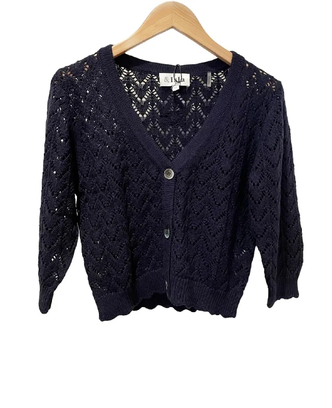 cardigan women nomadic print -Talia Cardigan In Midnight