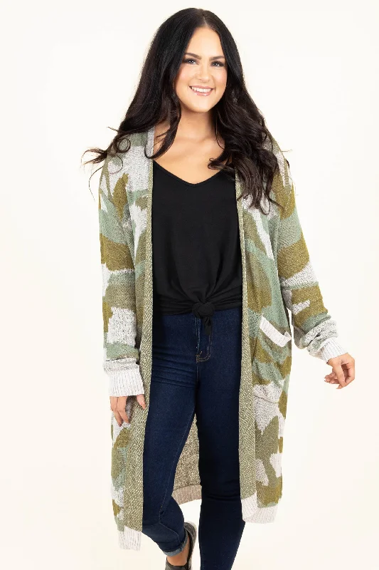 ribbed-jute cardigan texture -The Right Moment Cardigan, Olive