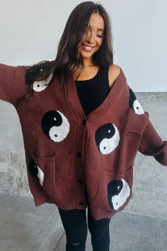 cropped cardigan festival chic -Yin Yang Cardigan