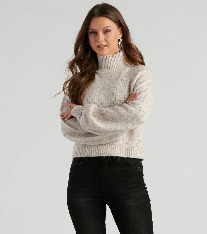 ochre pullover sweater golden glow -Autumn Feels Turtle Neck Sweater