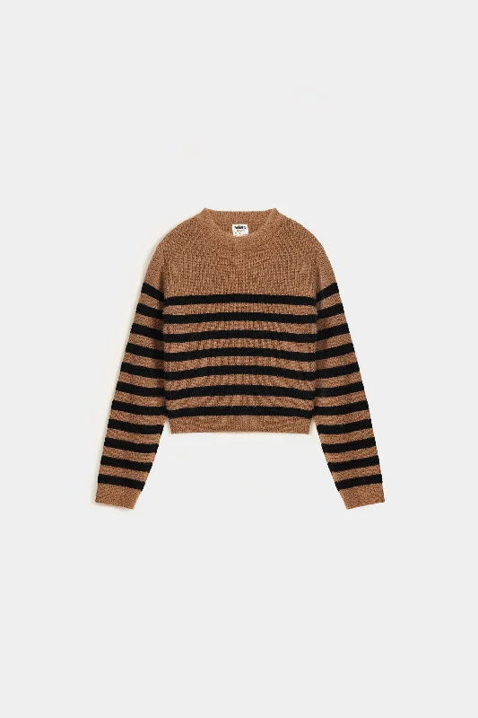 saffron pullover sweater bold glow -Striped Sweater