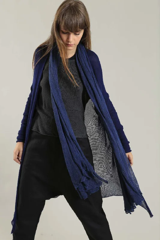 long cardigan evening layer -Long Bamboo Cardigan in Indigo Navy Blue