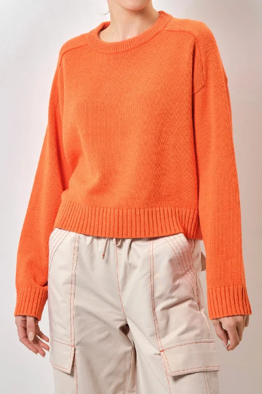 ramie-silk pullover sweater natural -Seville Orange Knit Jumper